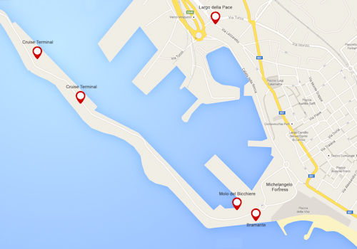 Civitavecchia port map